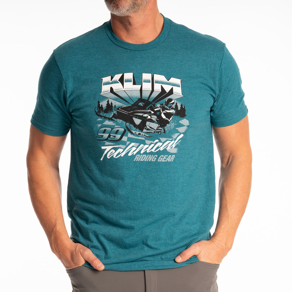 Snowcrest Tri-blend Tee Heathered Teal - Black