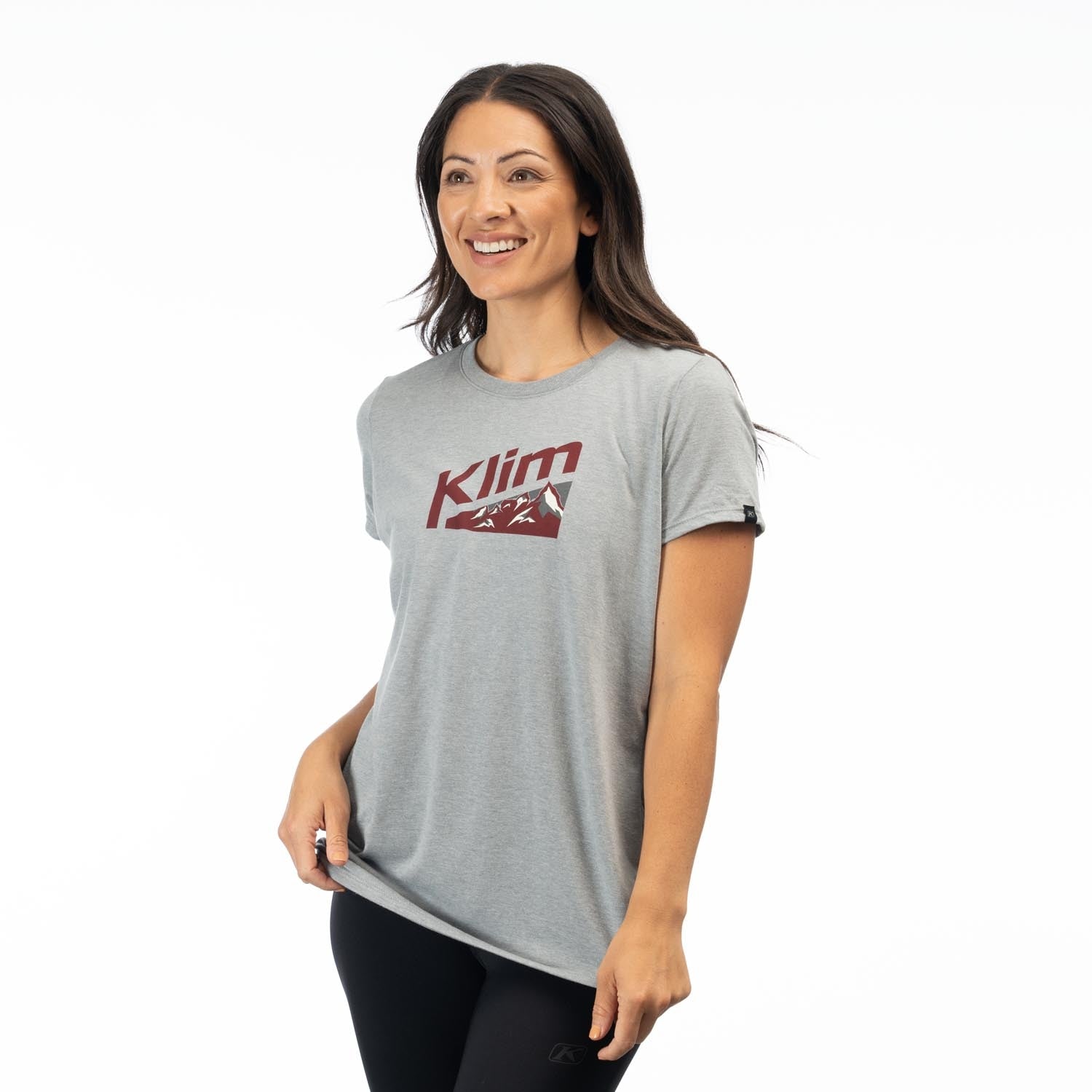 Mountain Peak Tri-blend Tee Heathered Gray - Cabernet