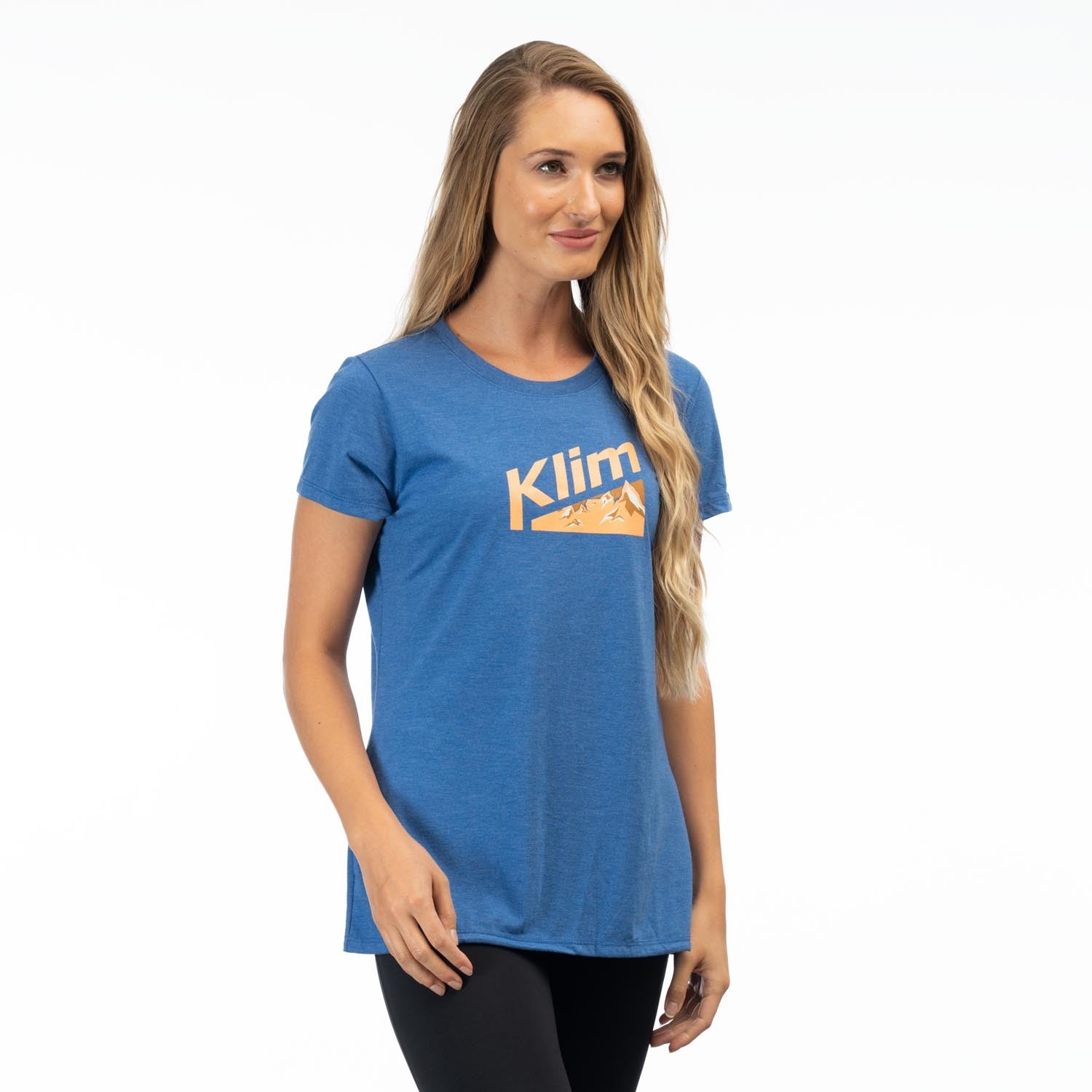 Mountain Peak Tri-blend Tee Royal Frost - Mock Orange