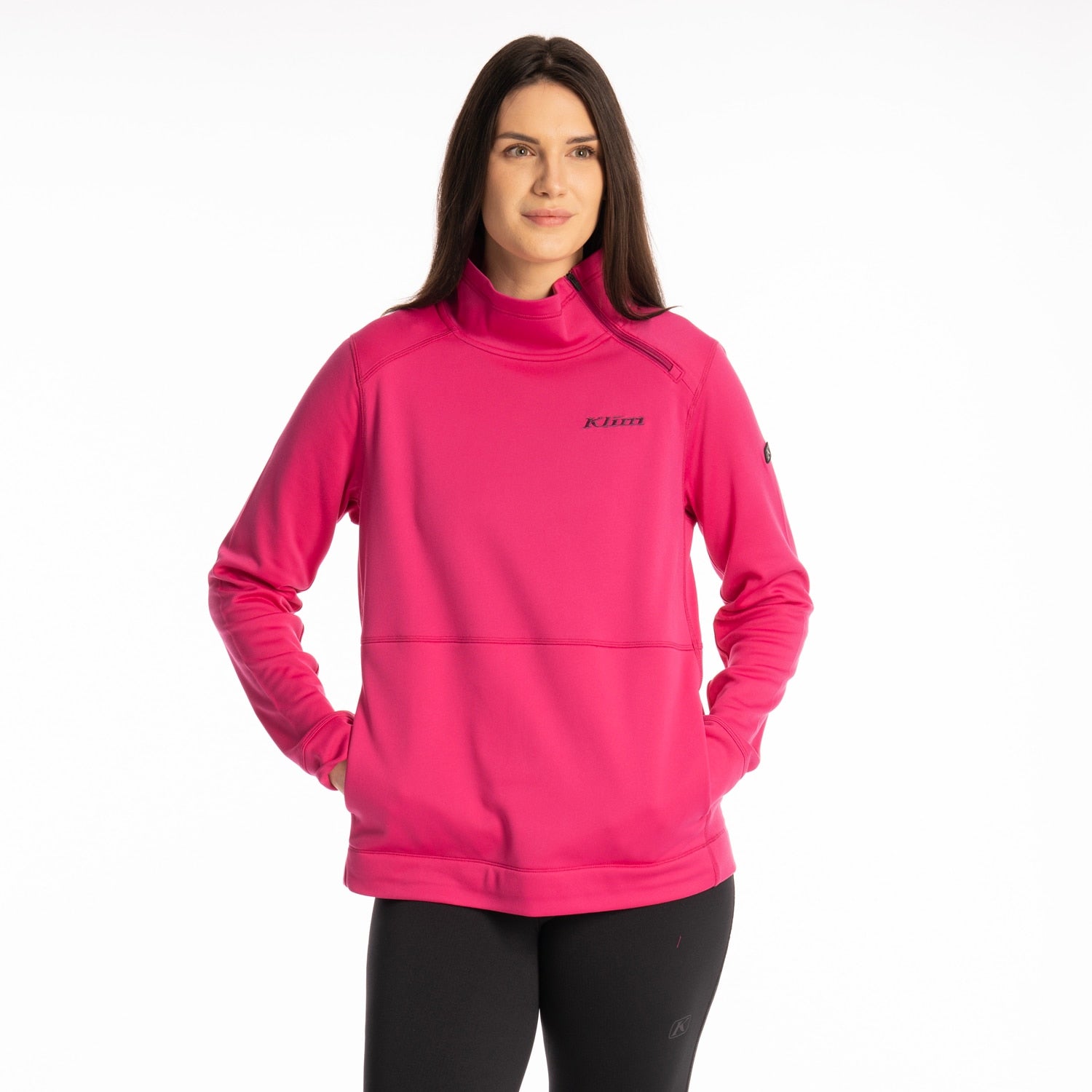 Solitude Asym Pullover Fuchsia Red