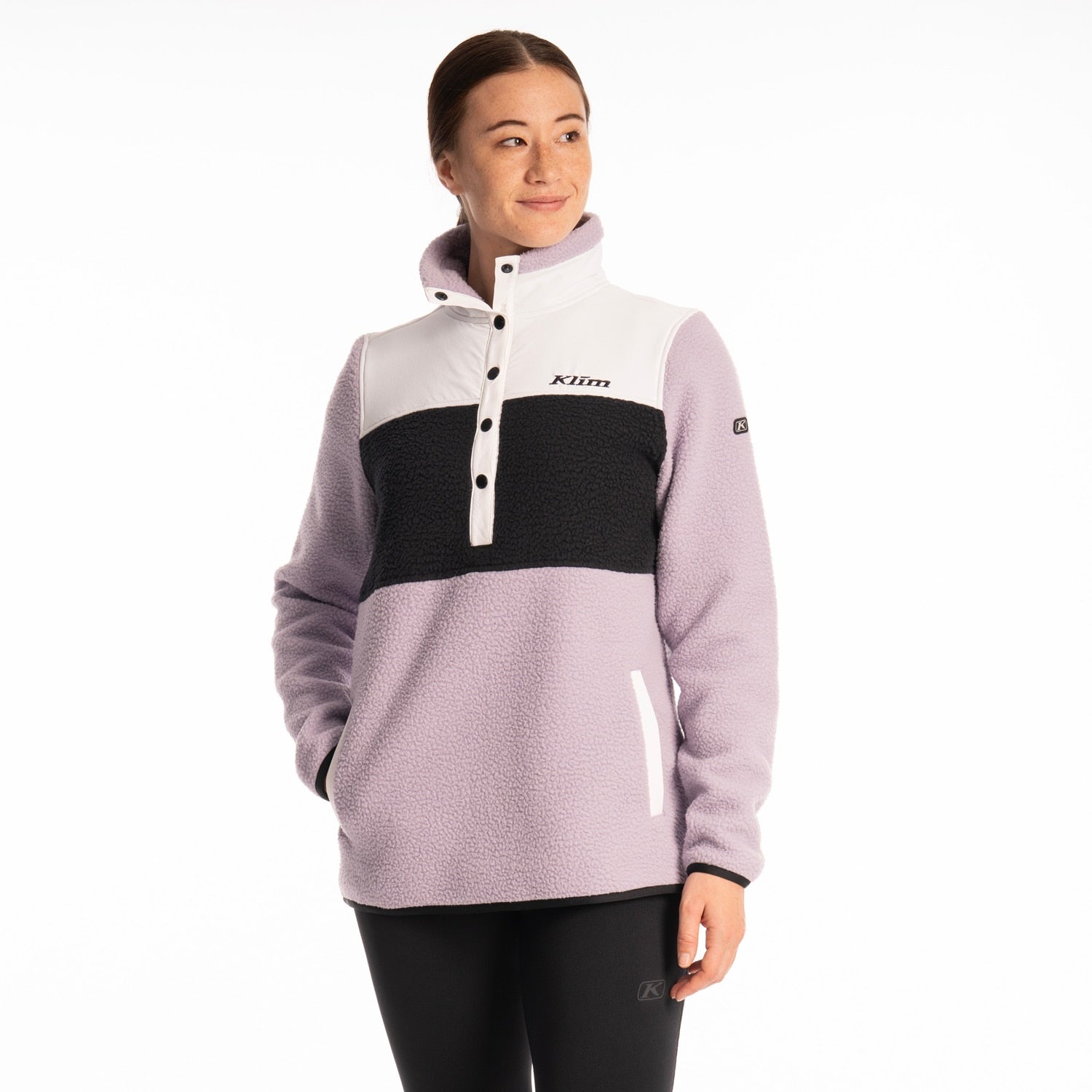 High Pile Mountain Fleece Pullover Wisteria - Black