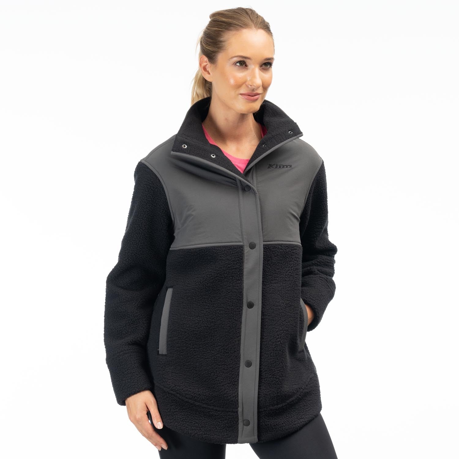 High Pile Mountain Fleece Jacket Black - Asphalt