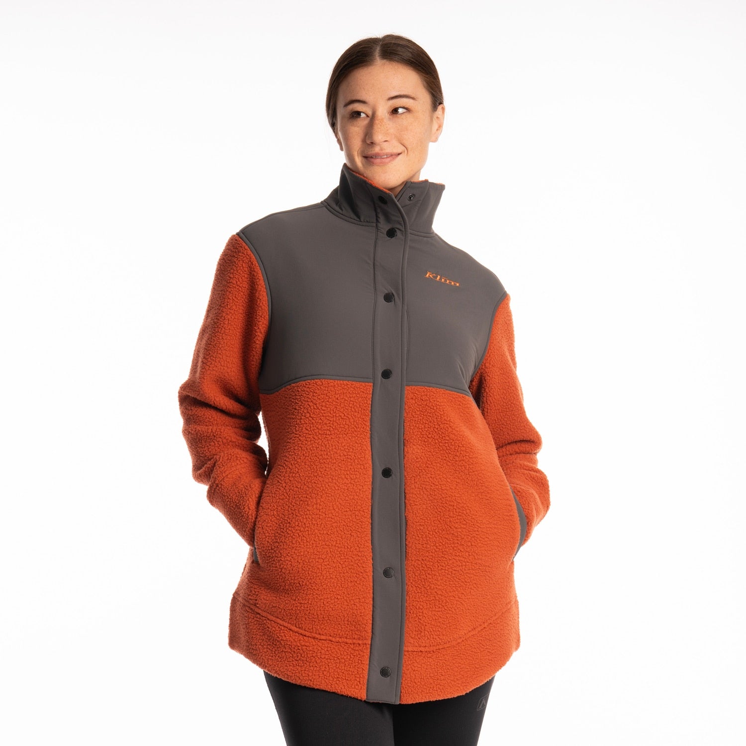 High Pile Mountain Fleece Jacket Picante - Asphalt