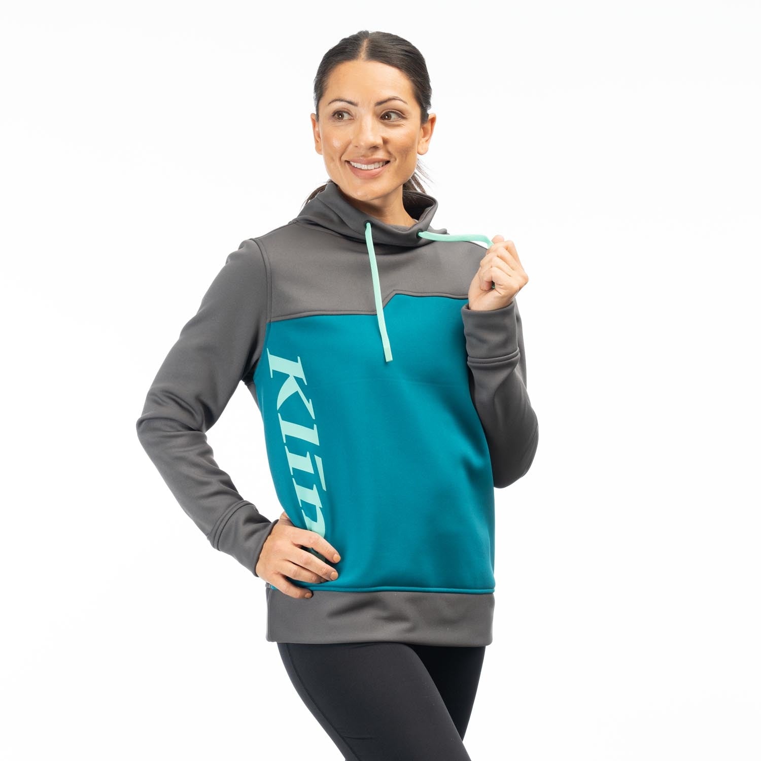 Accelerate Pullover Asphalt - Deep Lagoon