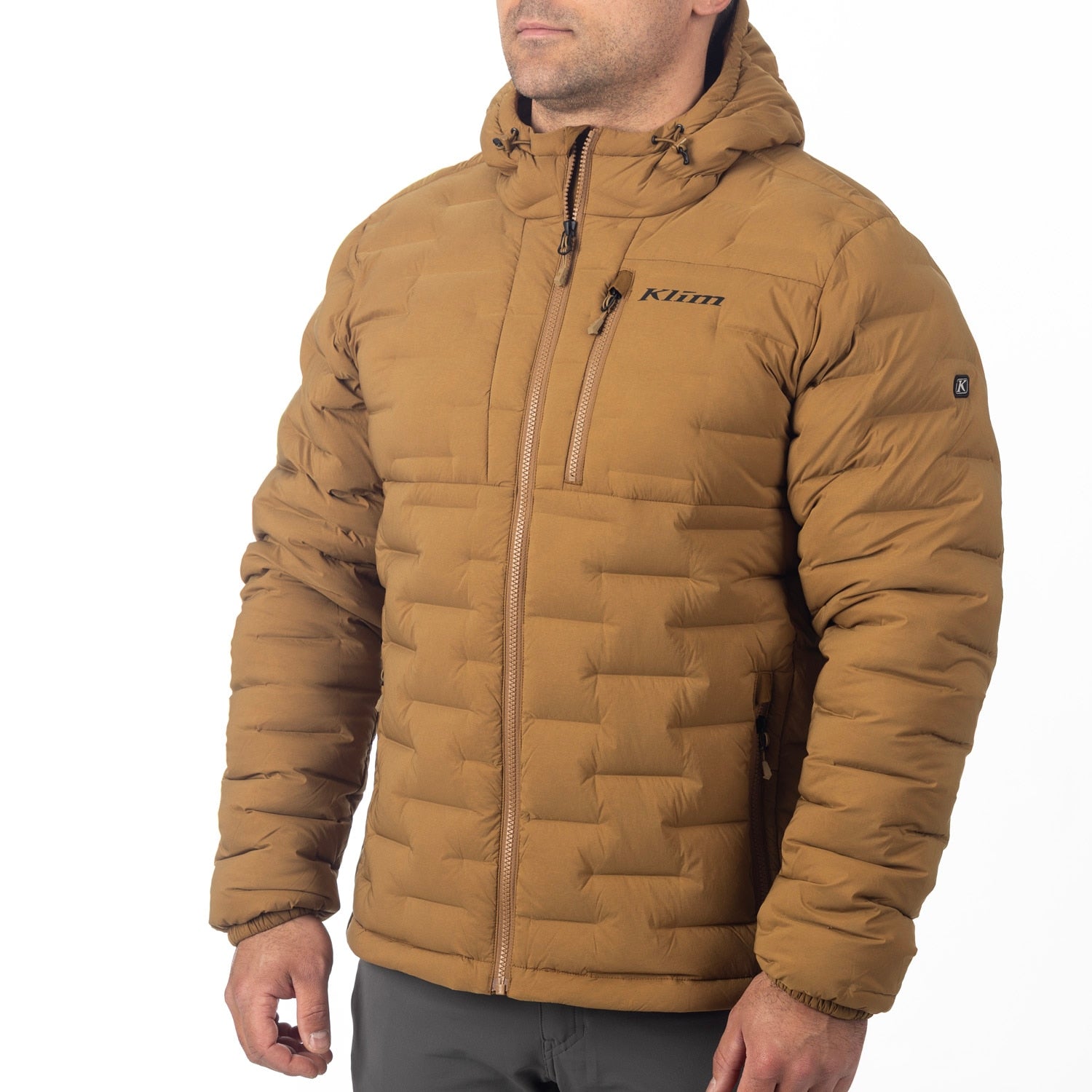 Boulder Stretch Down Hooded Jacket Breen