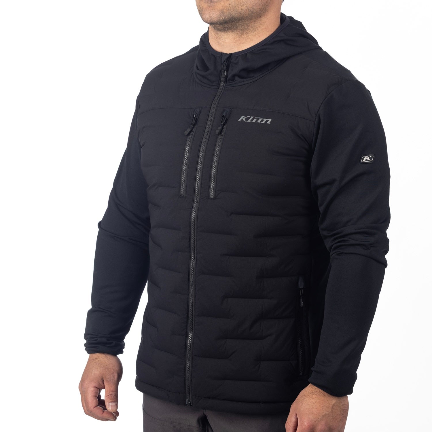Boulder Stretch Down Hybrid Hoodie - Black