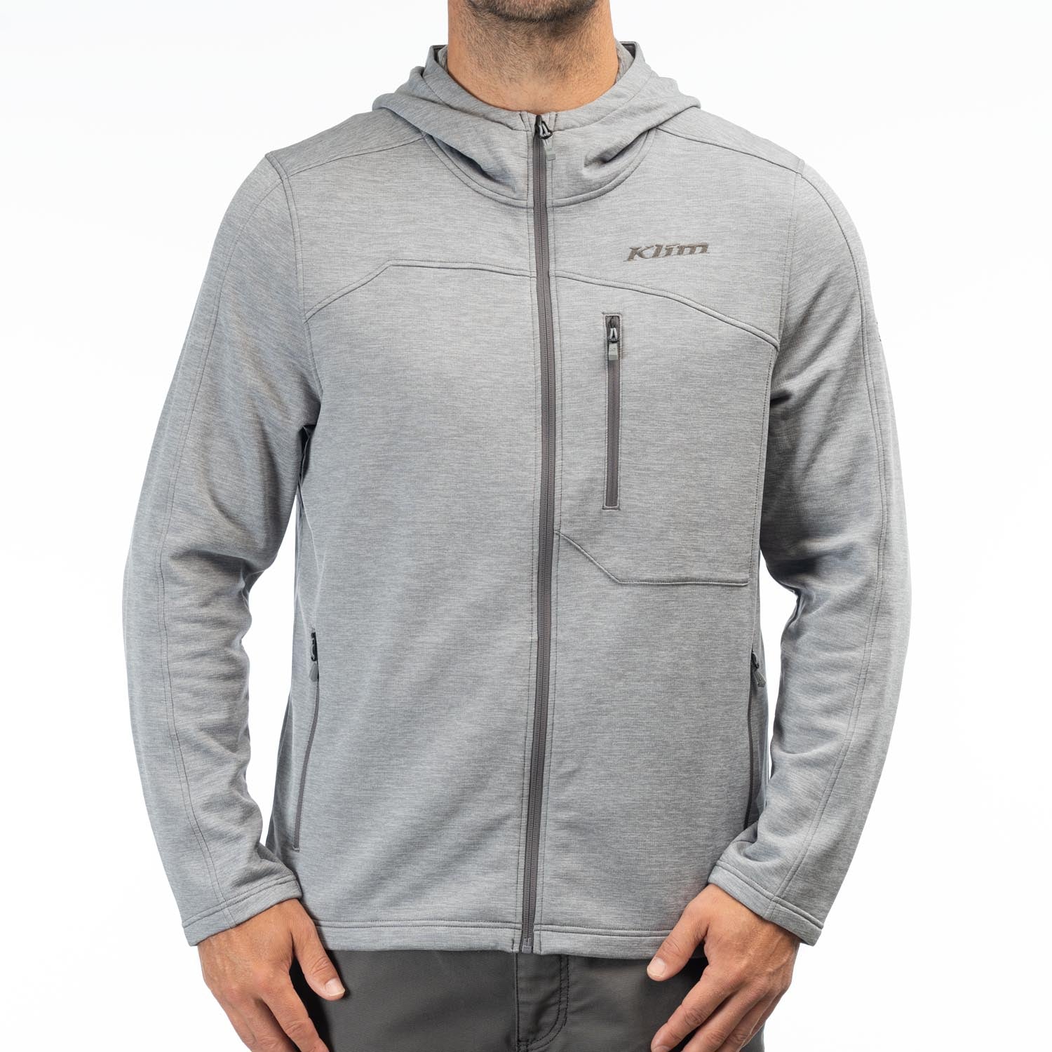 Echo Wool Fleece Hoodie - Castlerock Heather