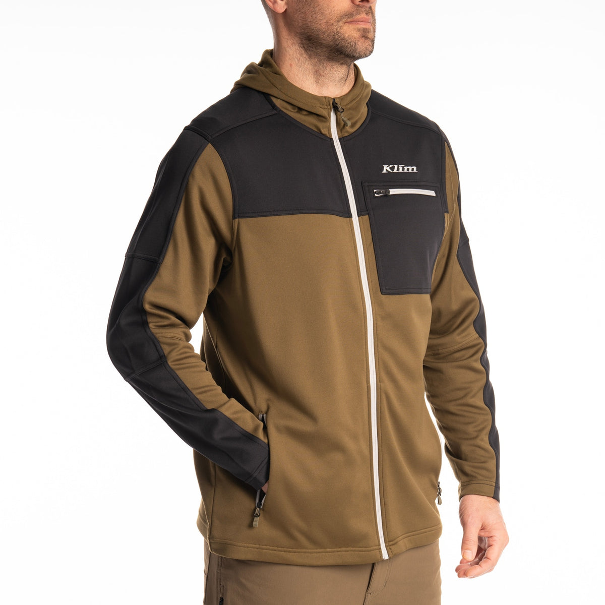 Glacier Hoodie - Dark Olive - Black