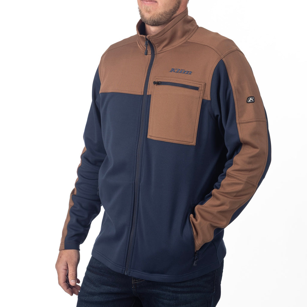 Glacier Jacket - Dress Blues - Cocoa Brown