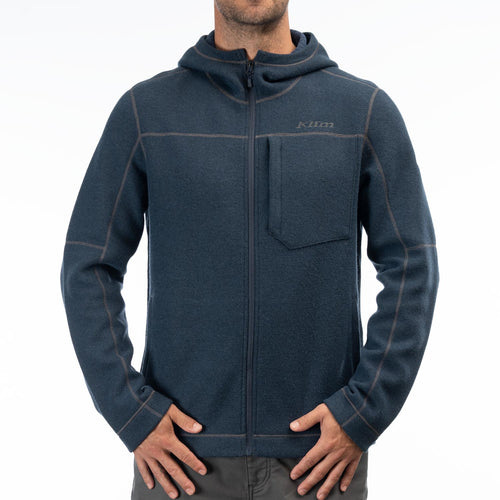 Bighorn Canyon Wool Fleece Hoodie - Dress Blues Heather