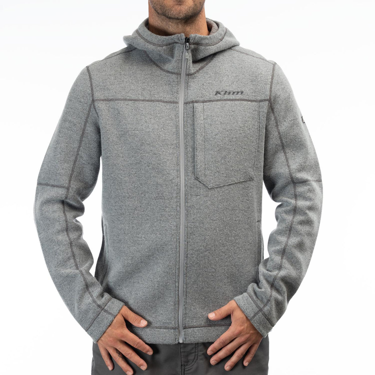 Bighorn Canyon Wool Fleece Hoodie - Monument Heather