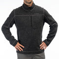Bighorn Canyon Wool Fleece 1/4 Zip - Black Heather