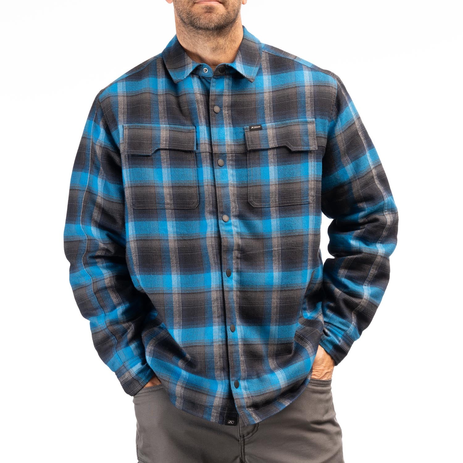 Bridger Fleece Lined Flannel Shirt - Imperial Blue - Dress Blues