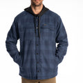 Targhee Fleece Lined Flannel Hoodie - Dress Blues - Black