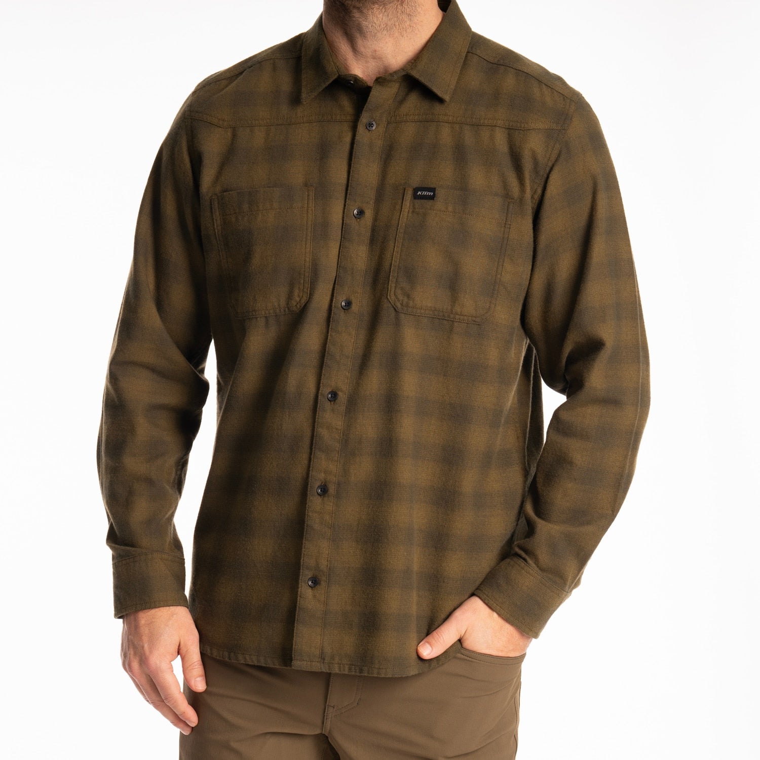 Table Rock Midweight Flannel Shirt - Dark Olive