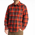 Cottonwood Midweight Flannel Shirt - Fiery Red - Black