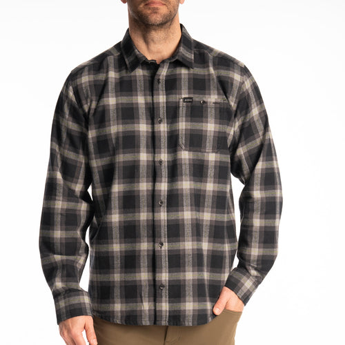 Alderson Midweight Flannel Shirt - Black - Asphalt