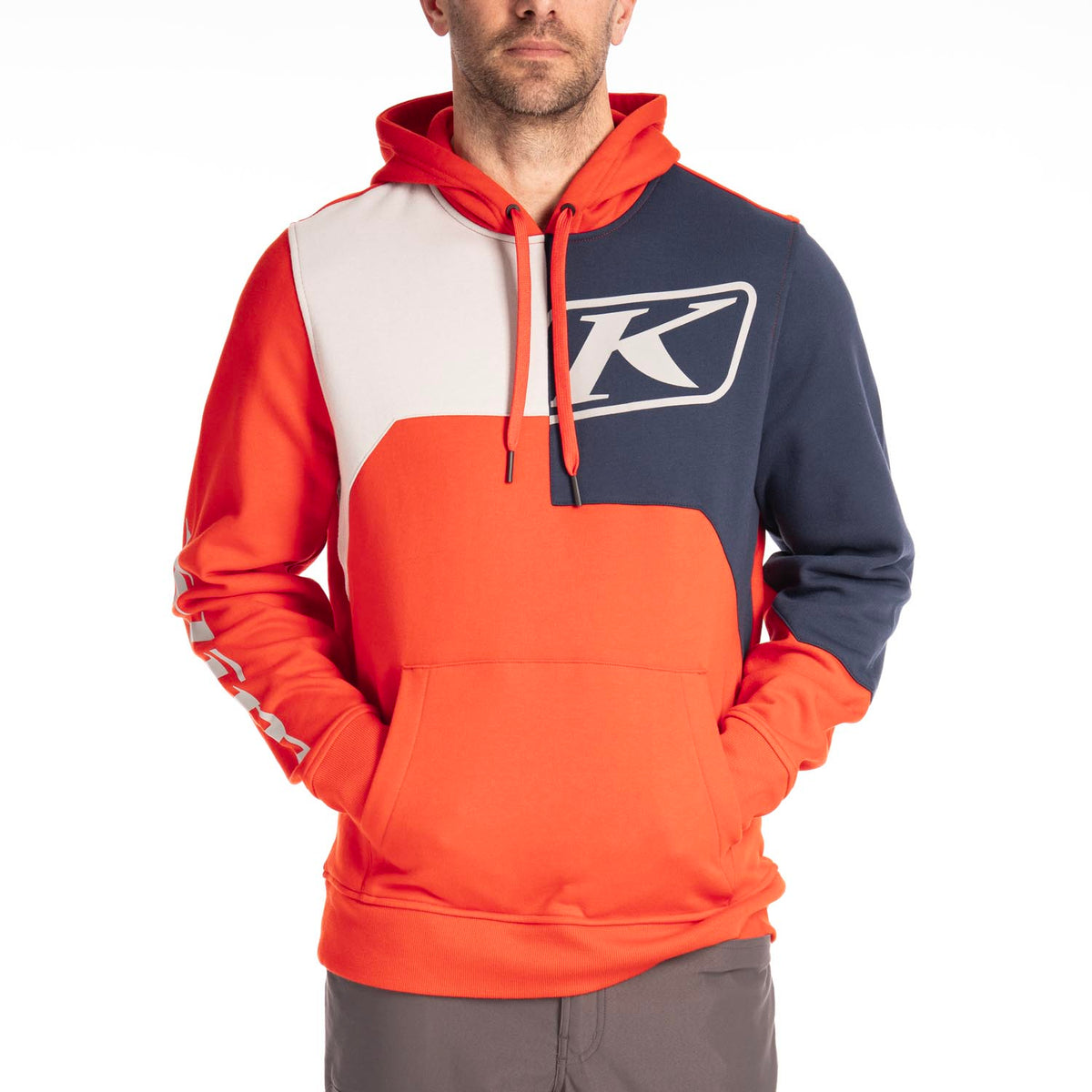 Cliff Hanger Pullover Hoodie - Fiery Red - Dress Blues