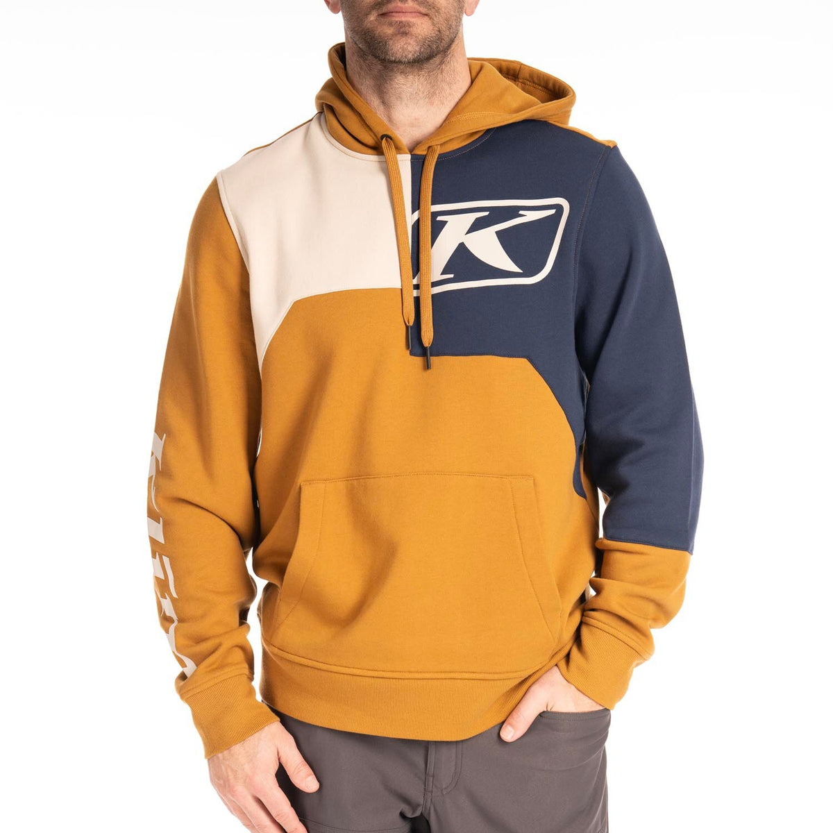 Cliff Hanger Pullover Hoodie - Golden Brown - Dress Blues