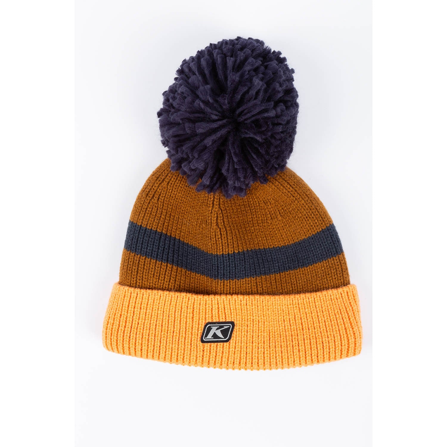 Powder Pom Beanie Mock Orange - Golden Brown