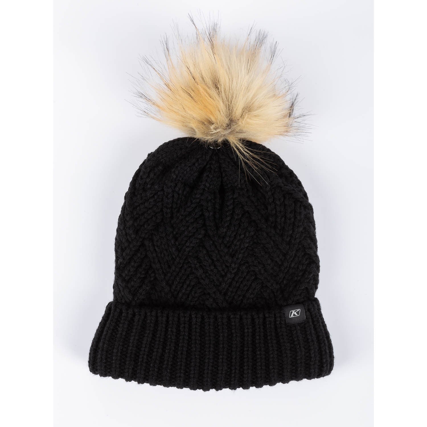 Chevron Pom Beanie Black
