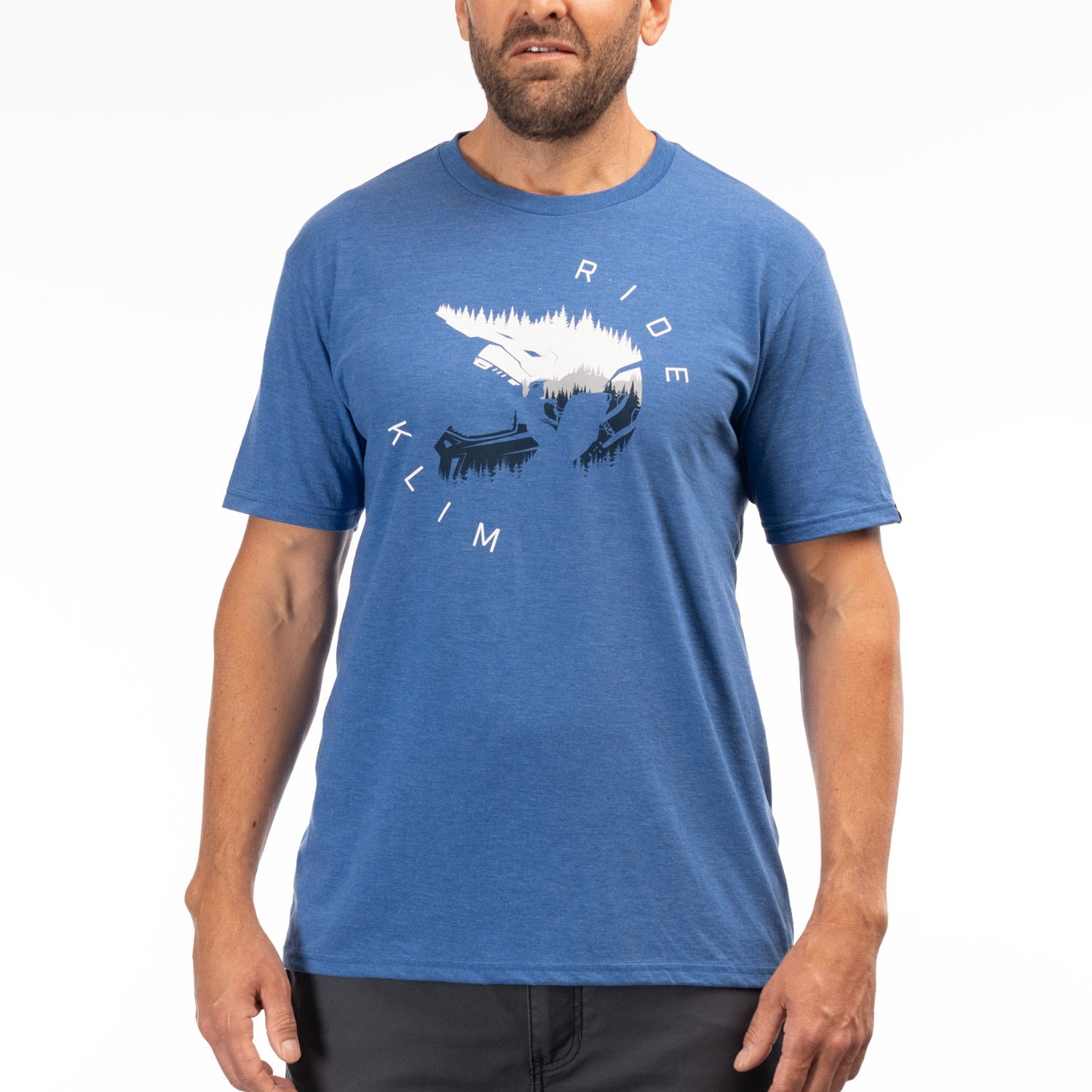 Ride Tri-blend Tee Royal Frost - White