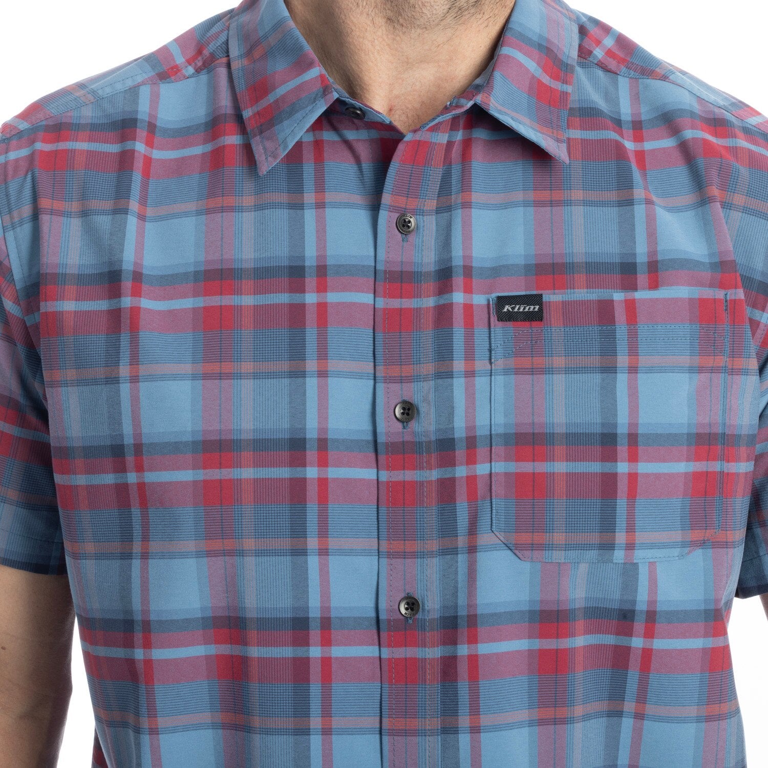 Klim Pantoll Stretch Shirt Blue Fusion - Biking Red