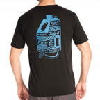 Klim Live to Ride Tri-blend Tee Black - Imperial Blue