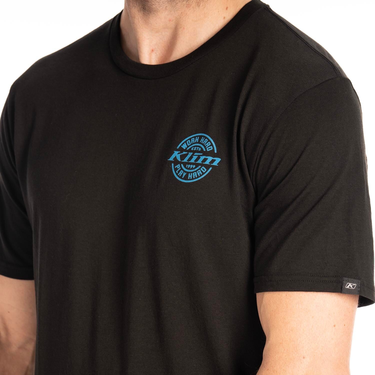 Klim Live to Ride Tri-blend Tee Black - Imperial Blue
