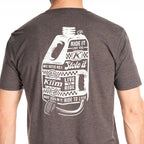 Klim Live to Ride Tri-blend Tee Heathered Charcoal - White