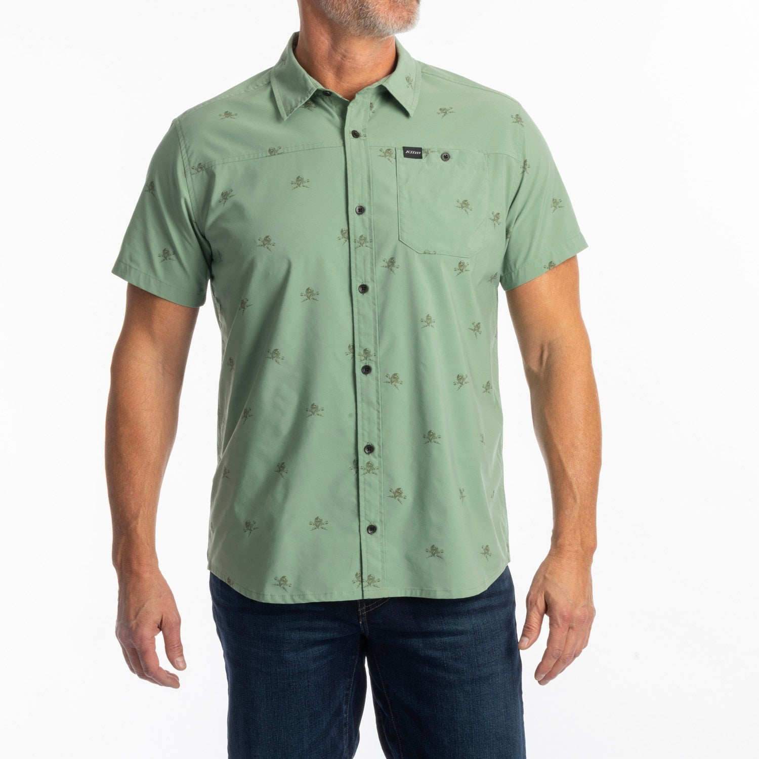 Petrol Stretch Shirt - Hedge Green