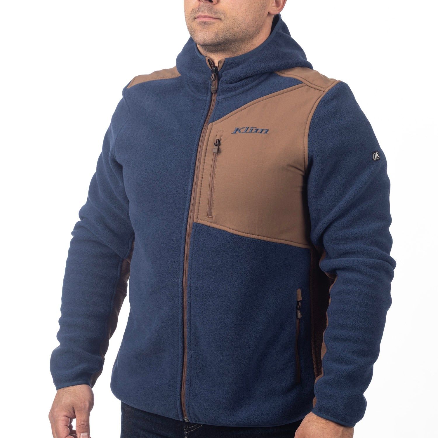 Teton Crest Fleece Hoodie - Insignia Blue - Cocoa Brown