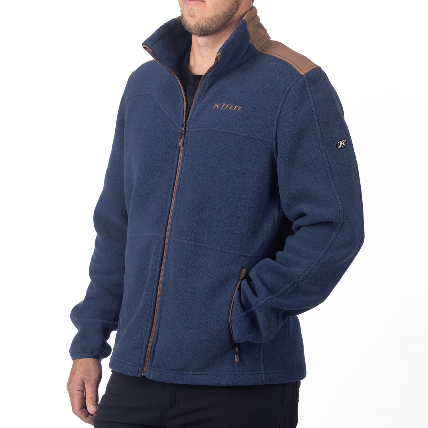 Teton Crest Fleece Jacket - Insignia Blue - Cocoa Brown