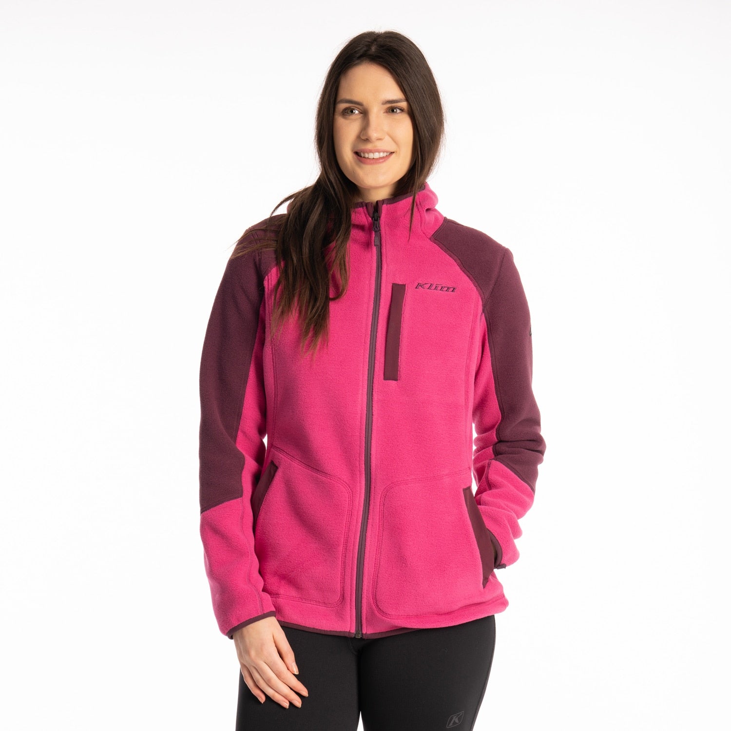 Darby Canyon Fleece Hoodie - Fuchsia Red - Italian Plum