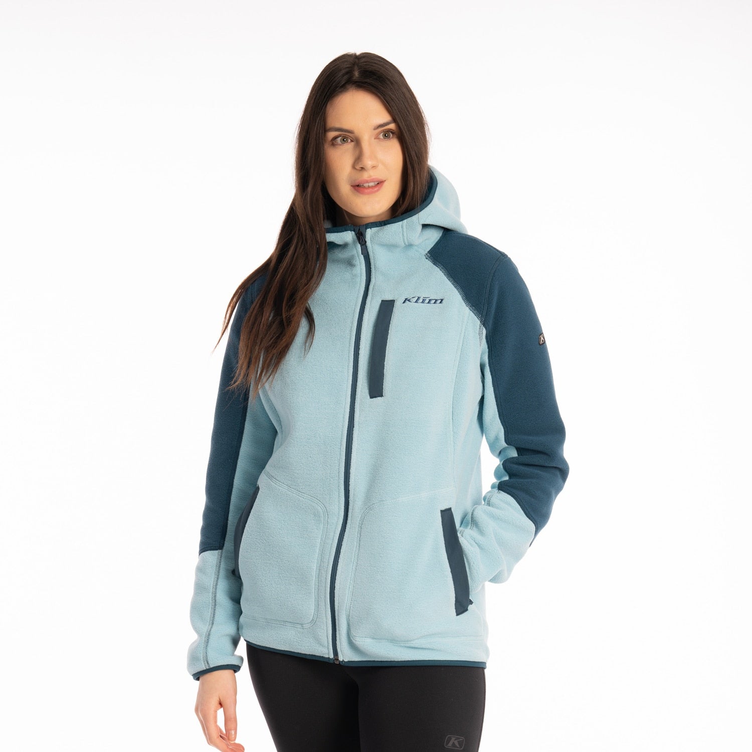 Darby Canyon Fleece Hoodie - Milky Blue - Reflecting Pond