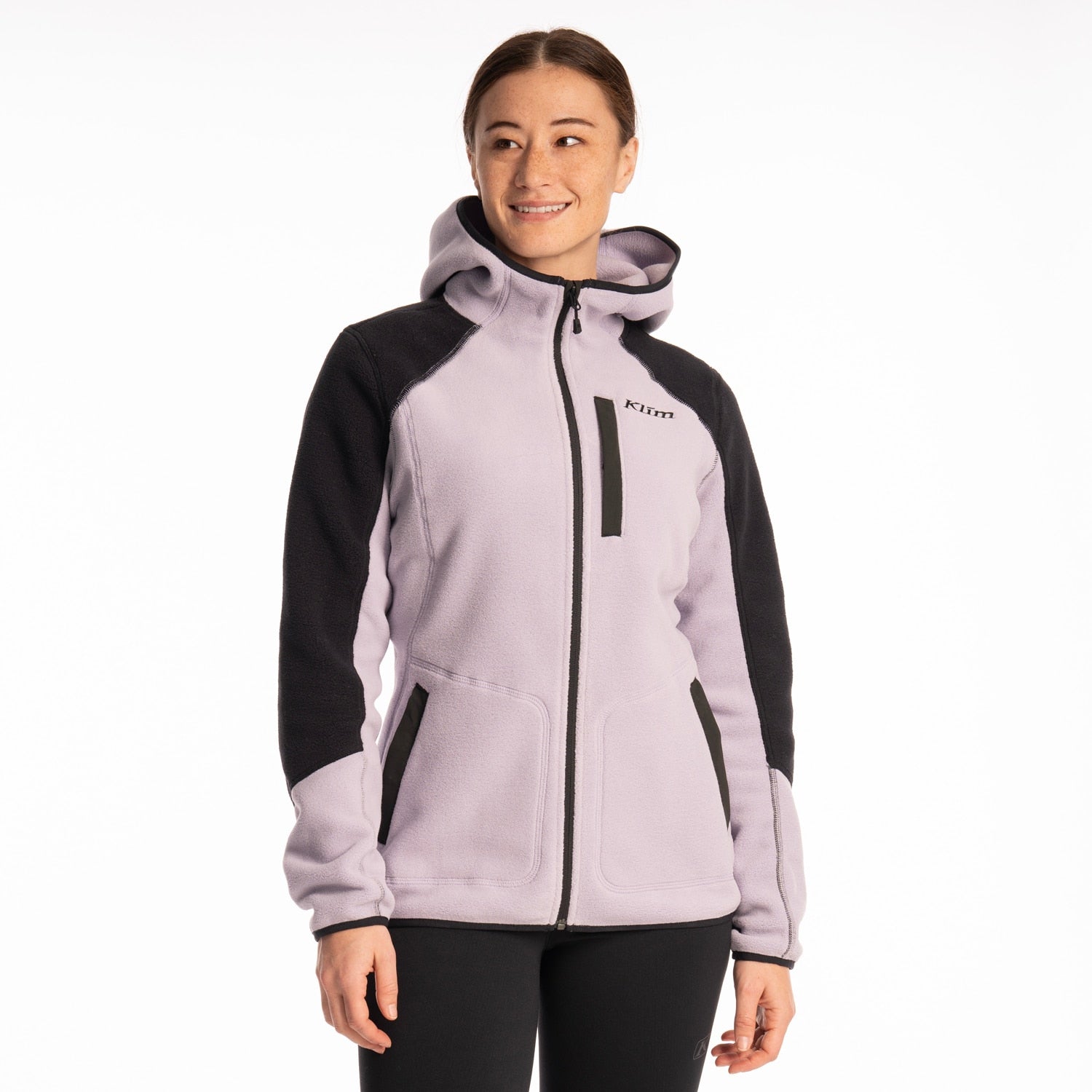 Darby Canyon Fleece Hoodie - Wisteria - Black