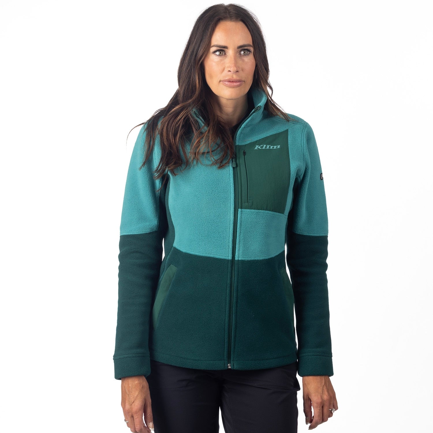 Darby Canyon Fleece Jacket - Green-Blue Slate - Rain Forest
