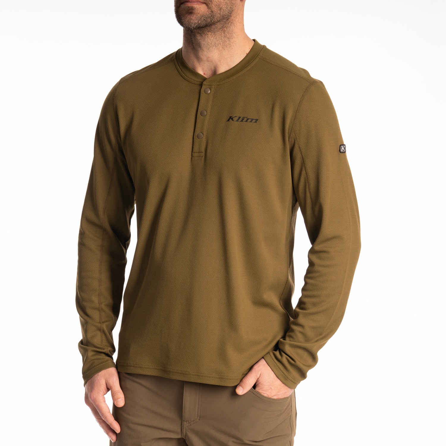Sidewinder Wool Long Sleeve Shirt - Dark Olive