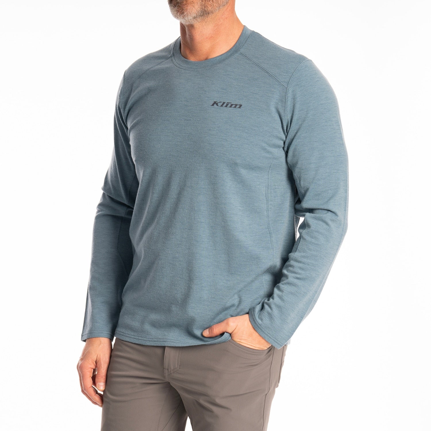 Mesa Falls Wool Long Sleeve Shirt - Blue Fusion