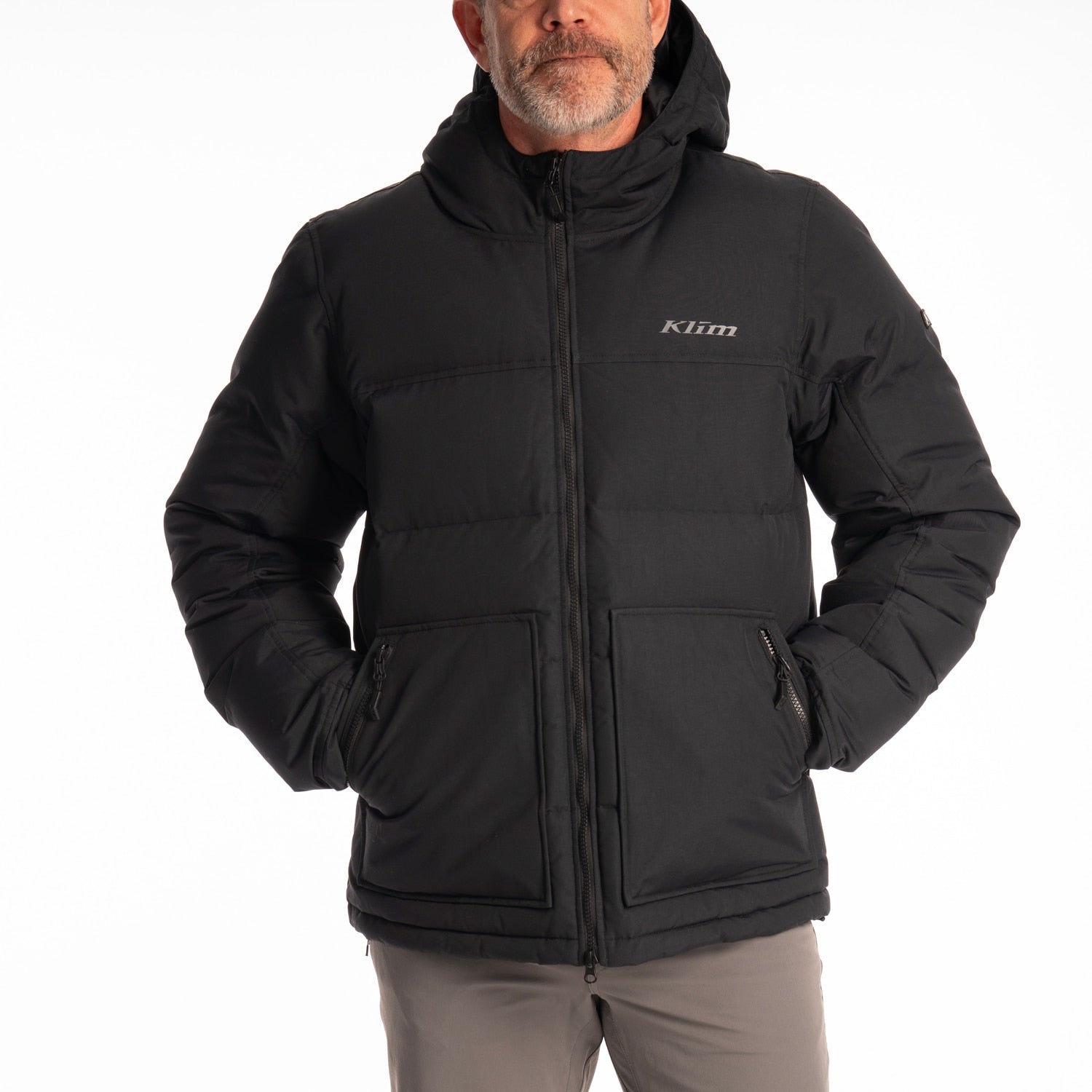 Sawtooth Down Hooded Jacket - Black